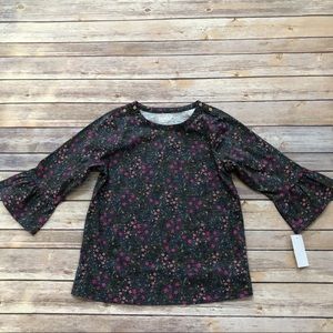 NWT Girls Floral Print Top